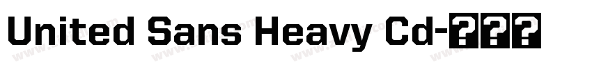 United Sans Heavy Cd字体转换